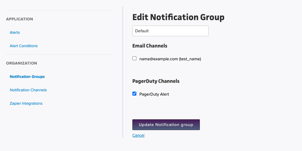 Add PagerDuty To Group