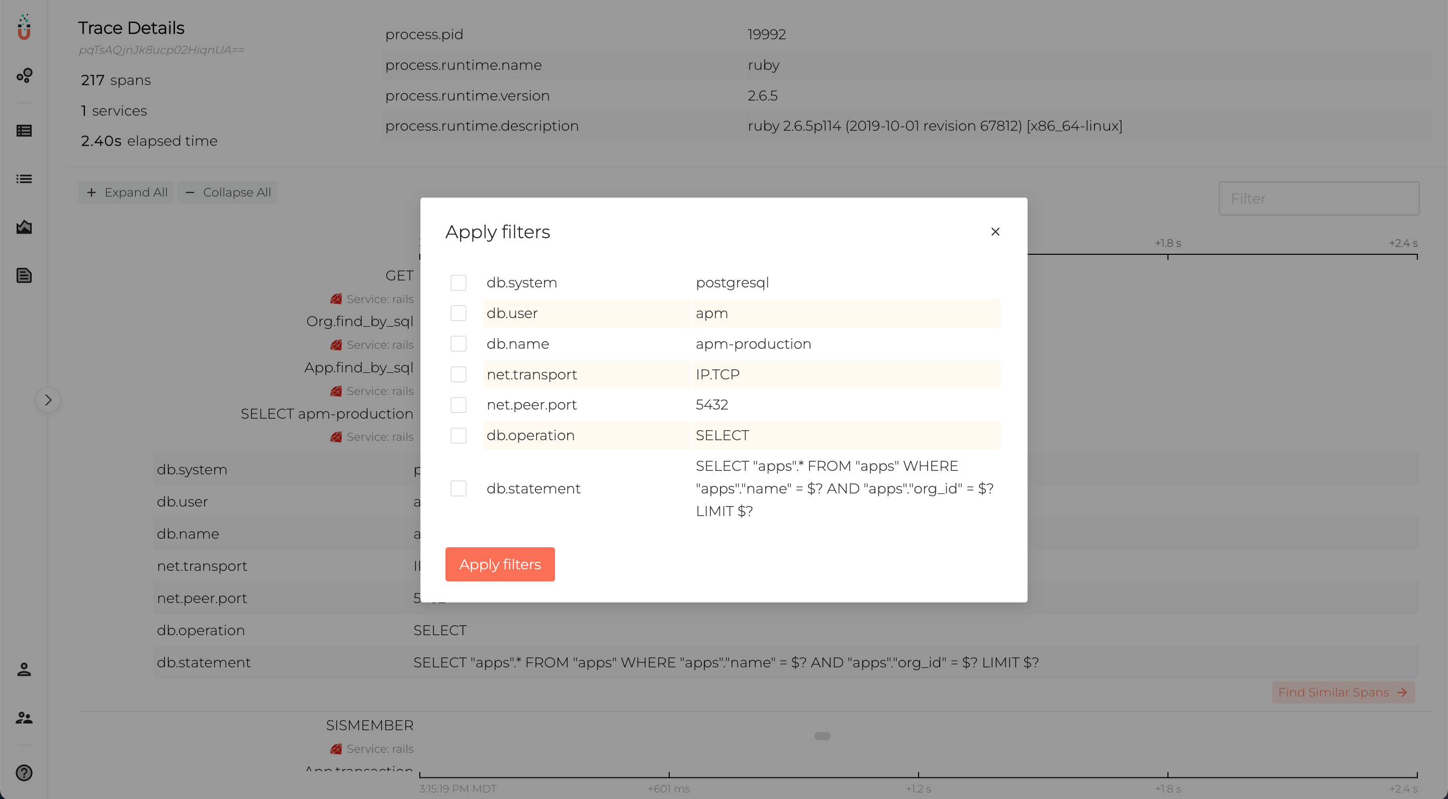 TelemetryHub Similar Spans