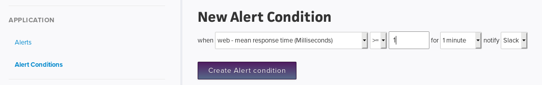 Create Alert Condition